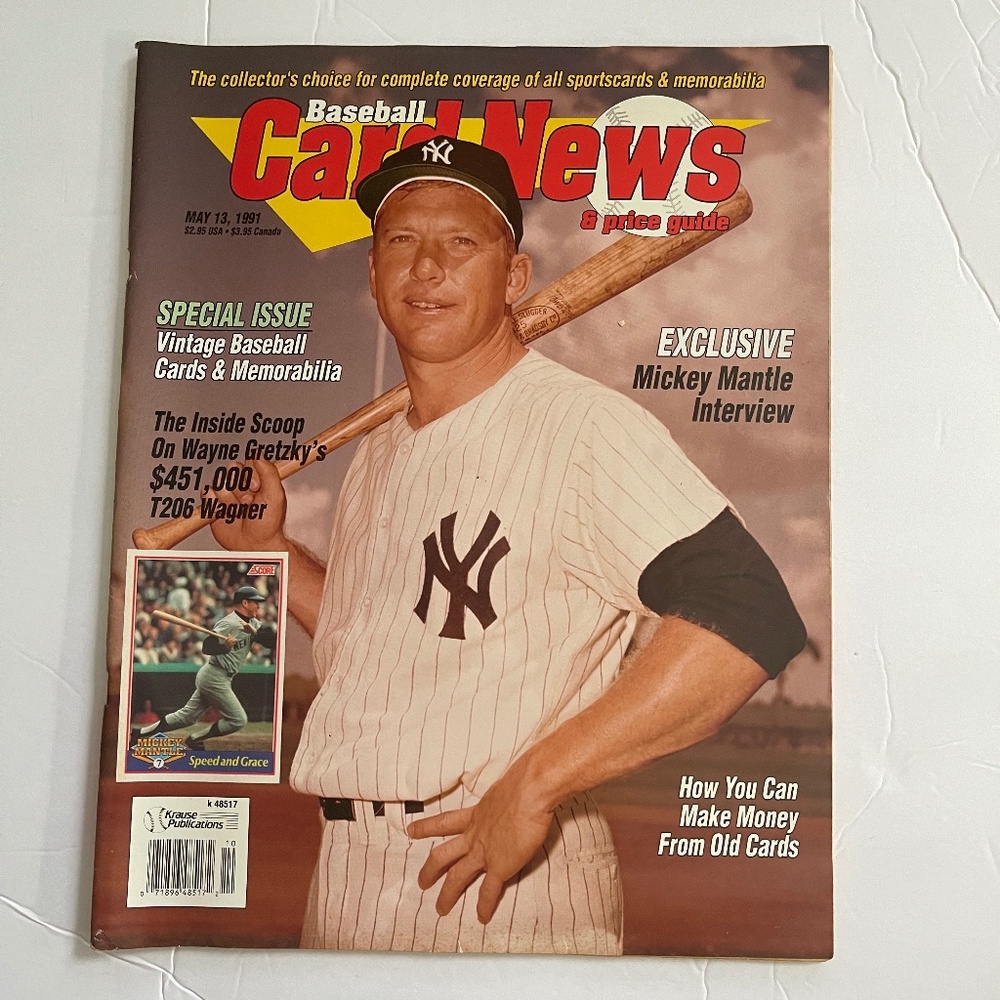 1991 Baseball Card News- Mickey Mantle on the covet